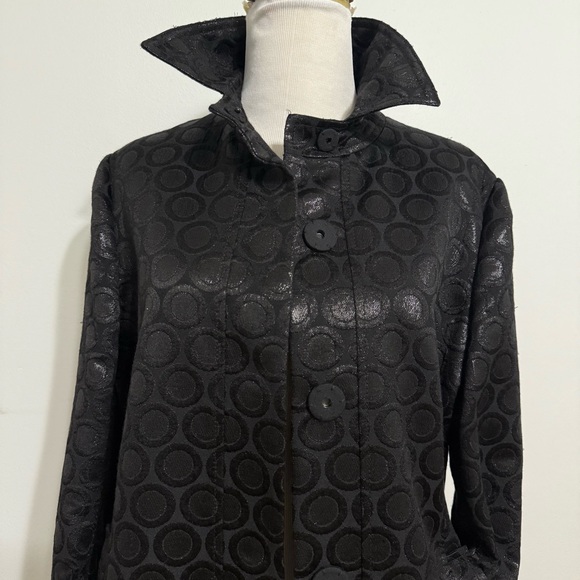 Tory Burch Black Textured Jacket - Picture 2 of 6